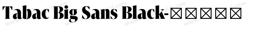 Tabac Big Sans Black字体转换